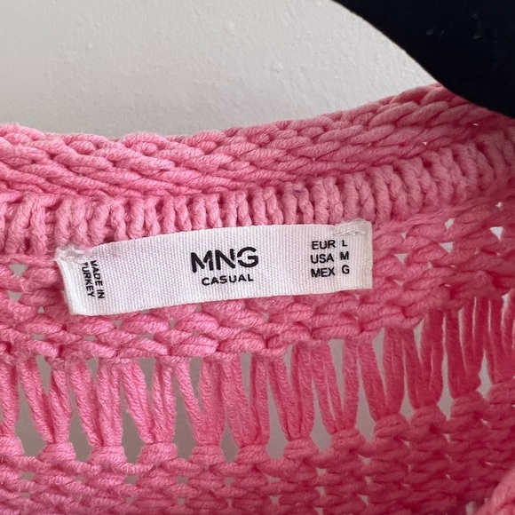 Mango Baby Pink Crotchet Knit Sweater Vest - Picture 3 of 8